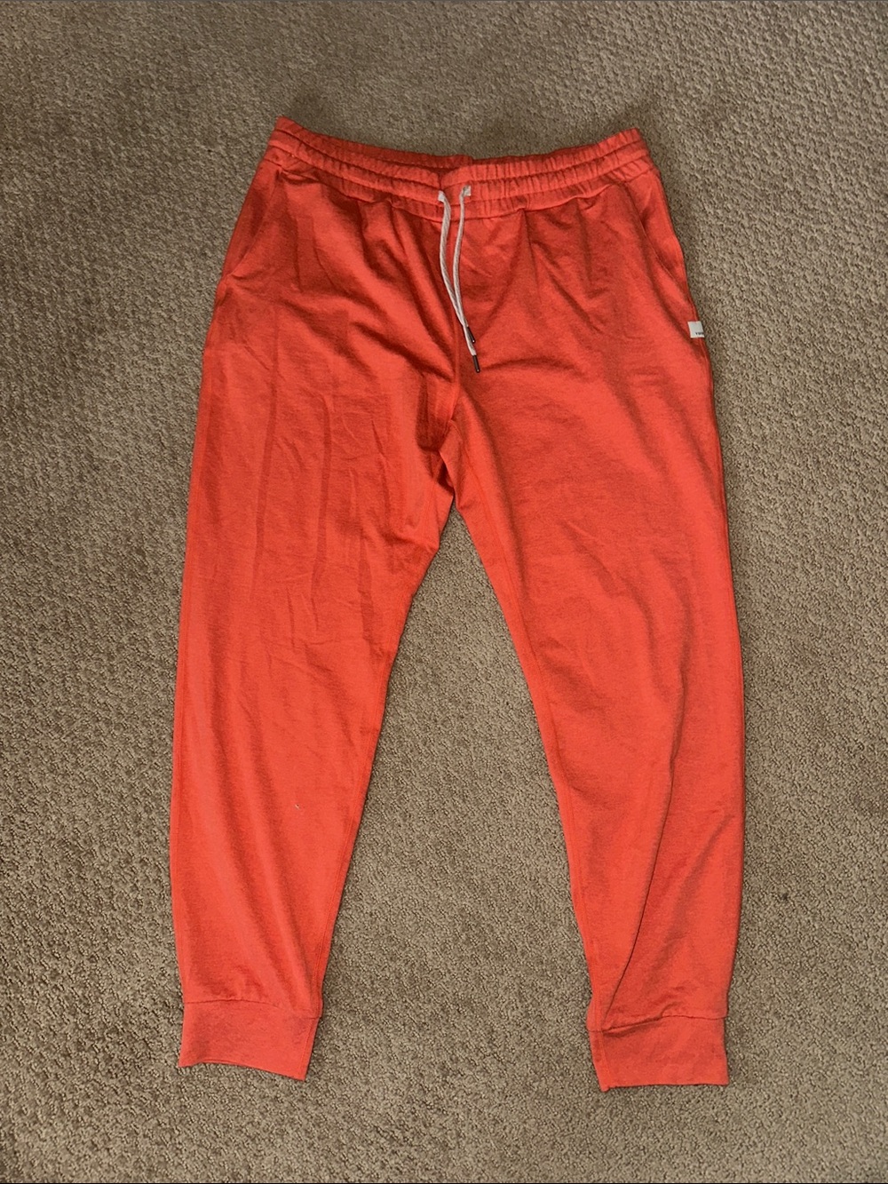 Vuori orange jogger track pants
